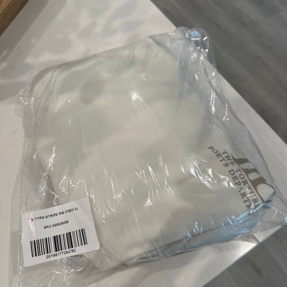 Taylor Swift TTPD Crewneck Striped Sweater size XL SOLD OUT